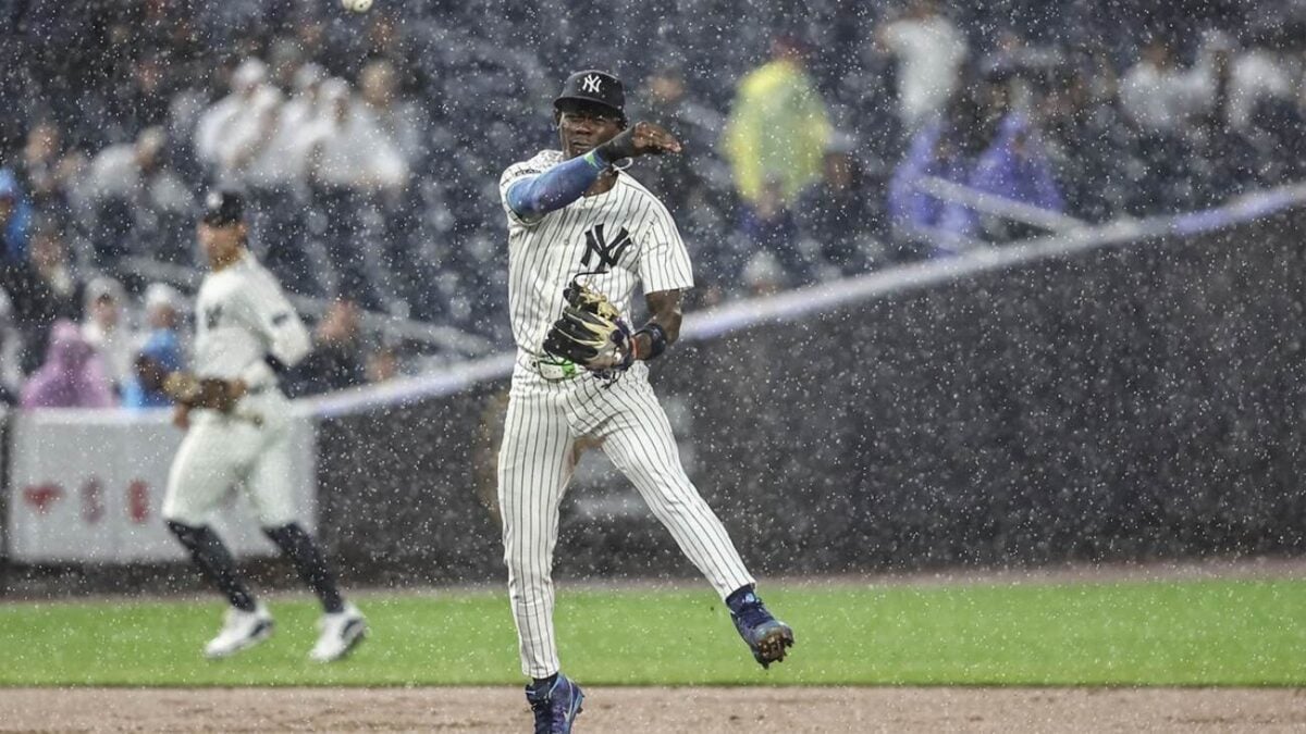 Jazz Chisholm de los Yankees en el Yankee Stadium el 8 de agosto de 2024.