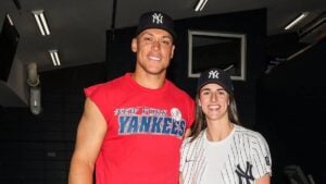 On August 10, 2024 Caitlin Clark had a memorable meeting with Aaron Judge at Yankee Stadium.