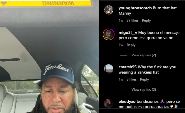 Manny Ramirez's Instagram post wearing a Yankees hat caused a stir among Red Sox fans.