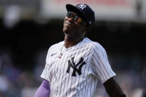 Jazz Chisholm during the Yankees’ win over the Blue Jays on Aug. 3, 2024.