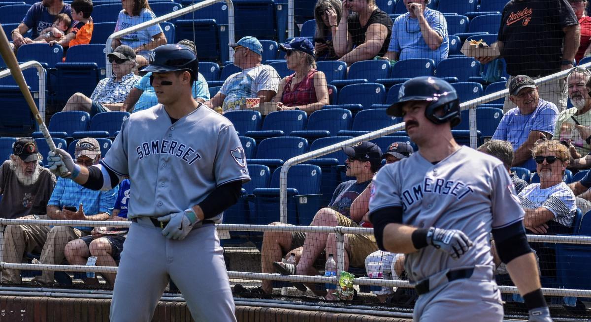 On August 27, Jon Berti and Anthony Rizzo were playing in the minors as part of their recovery from injuries that had kept them out of the Yankees' MLB lineup in recent games.