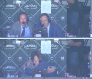 Michael Kay and John Flaherty are patching up in the Yankees booth at Wrigley Field a day after their fight, September 7, 2024.