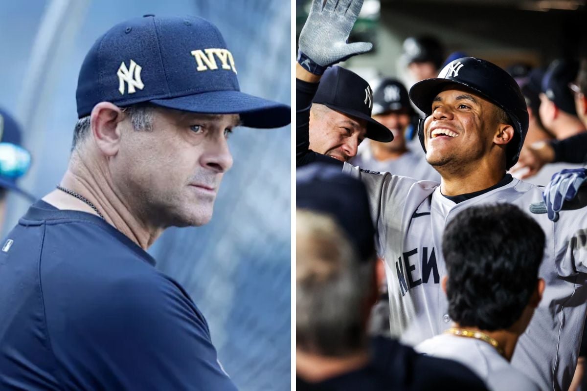 Aaron Boone, manager of the Yankees, gave an interview after the team's 11-2 win on September 17, 2024. He stated that the roster, led by Aaron Judge and Juan Soto, is significantly better than the one in 2023.