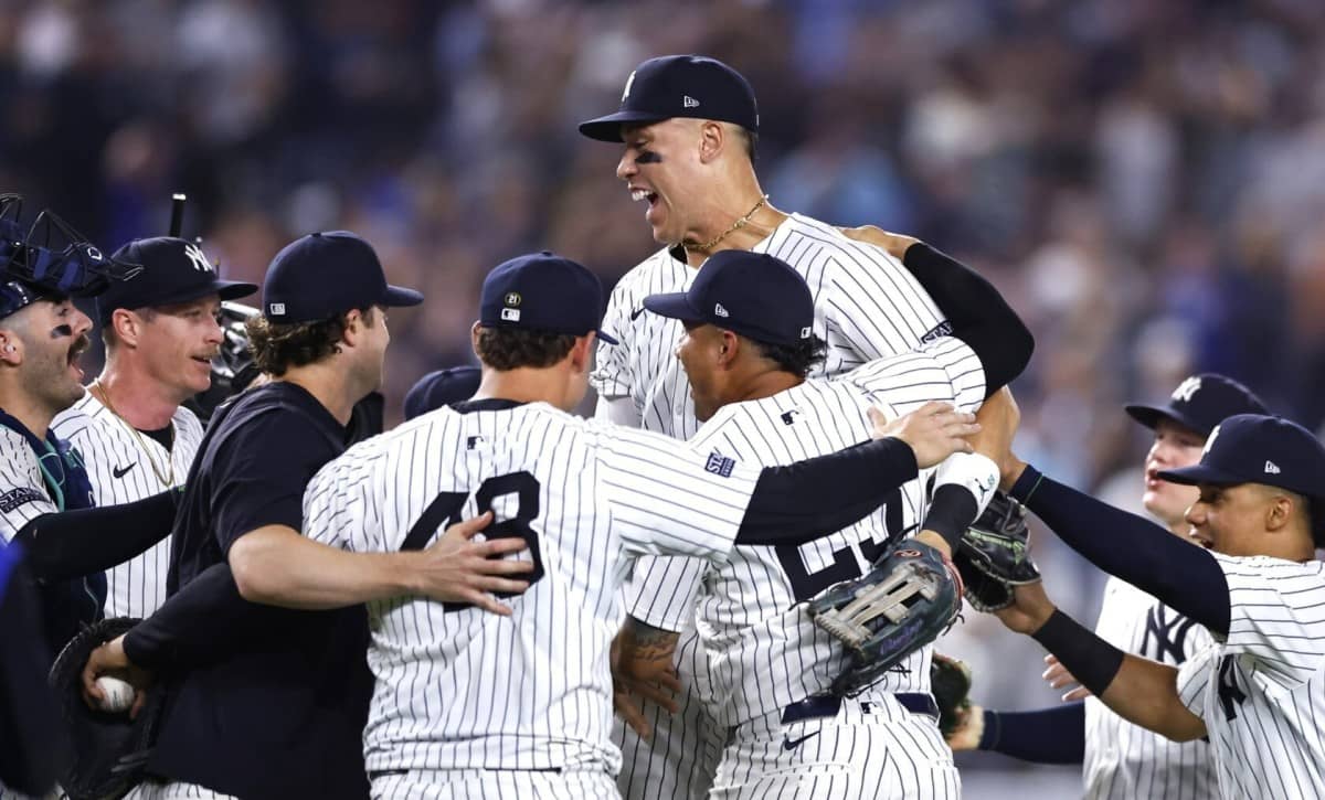 The Yankees finish the 2024 regular season with a 94-68 record following a victory over the Pirates on Sept. 29, 2024, in New York.