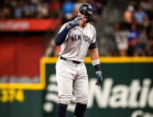 Yankees captain Aaron Judge is at Globe Life Field on September 3, 2024.