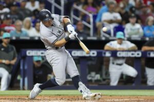 On September 21, 2024, Anthony Volpe hits a 421-foot home run, his longest yet, after returning to the Yankees lineup following Boone’s decision to give him rest.