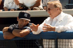 Derek Jeter (l) and George Steinbrenner in 2000