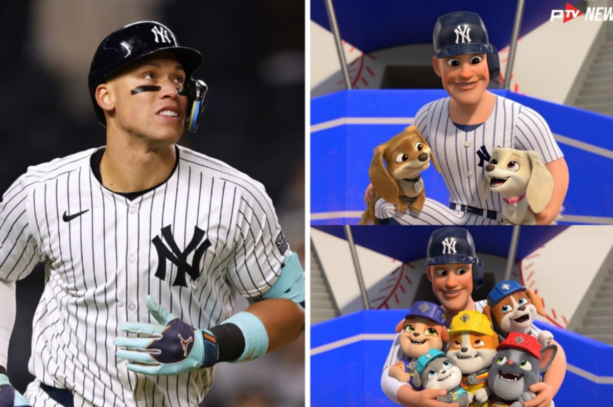 Yankees’ Aaron Judge is facing a slump after his Paw Patrol cameo, sparking lighthearted fan theories about a “Paw Patrol Curse.”