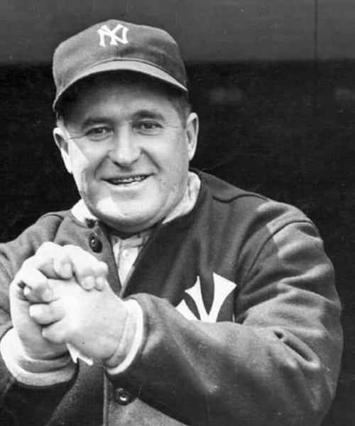 Imagen histórica del ex manager de los Yankees Joe McCarthy, que dirigió al equipo de 1931 a 1946 y entregó siete títulos de las Series Mundiales, fotografiado durante su etapa en el banquillo de los Yankees.