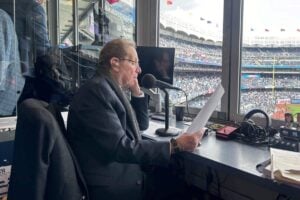 John Sterling is at Yankees booth in 2022.