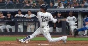 On Sept. 11, 2024, Juan Soto scored a homer during the sixth inning against the Kansas City Royals at Yankee Stadium.