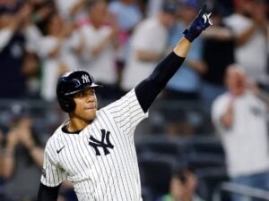 Juan Soto delivered a clutch 10th-inning single, lifting the Yankees to their second consecutive walk-off victory in a thrilling 2-1 win over the Red Sox at Yankee Stadium on Thursday night, Sept 13, 2024.