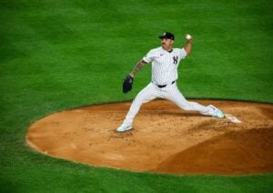 Nestor Cortes records nine strike outs allowing just one run over five innings, setting the tone for a 2-1 extra-innings victory of the Yankees over the Red Sox at Yankee Stadium