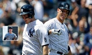 Tyler Austin and Aaron Judge made debuts for the Yankees on August 13, 2016 and hit back-to-back home runs on their first at-bats.