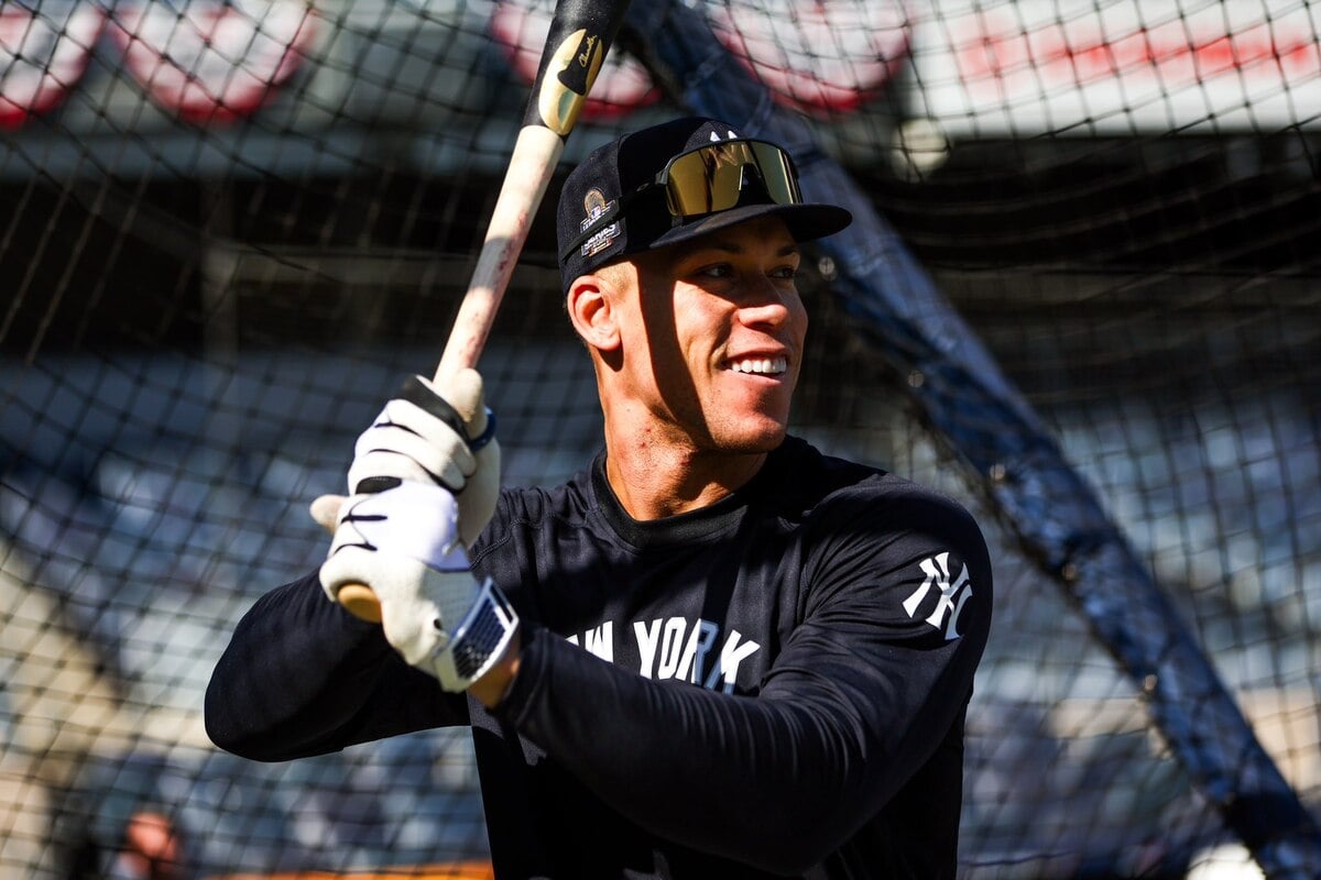 Yankees' captain AAron Judge is at Dodgers Stadium three days before the 2024 World Series starts on October 25, 2024.