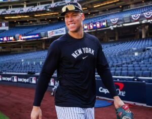 Yankees' captain Aaron Judge is at Yankee Stadium three days ahead of the 2024 World Series opener on October 25, 2024.