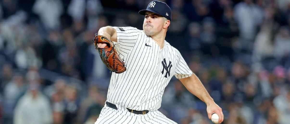 Yankees' Carlos Rodon pitches against the Boston Red Sox, Sunday, Sept. 15, 2024, in New York.