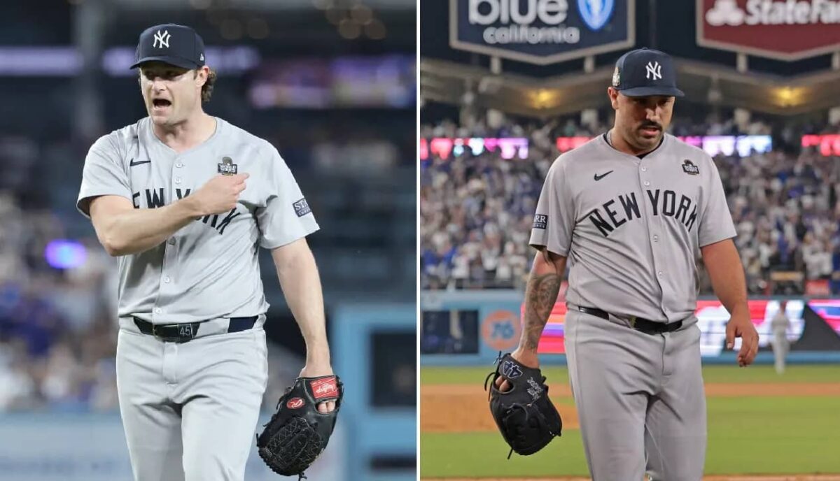 Gerrit Cole started well for the Yankees against the Dodgers in World Series Game 1 but Nestor Cortes allowed 4-run homer in the 10th to force the team lose IN Los Angeles, Oct 25, 2024.