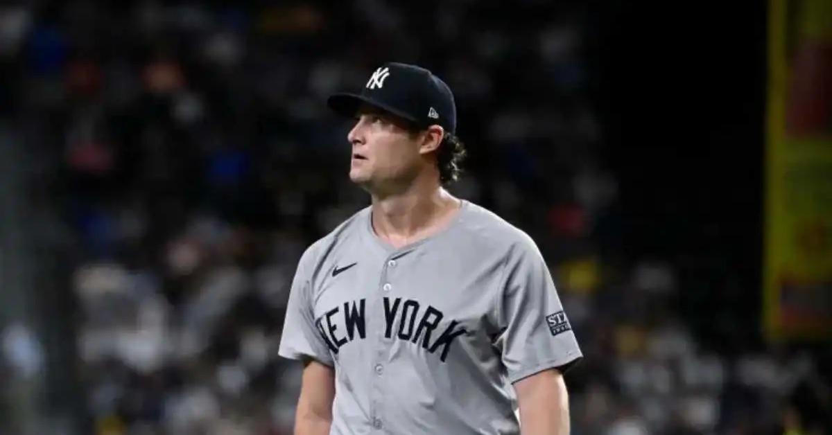 Gerrit Cole pitched seven innings for the Yankees in Game 4 on Oct. 10, 2024