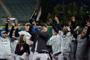 The New York Yankees win ALCS Pennant after a gap of 15 years by beating the Cleveland Guardians 5-2 on October 19, 2024.