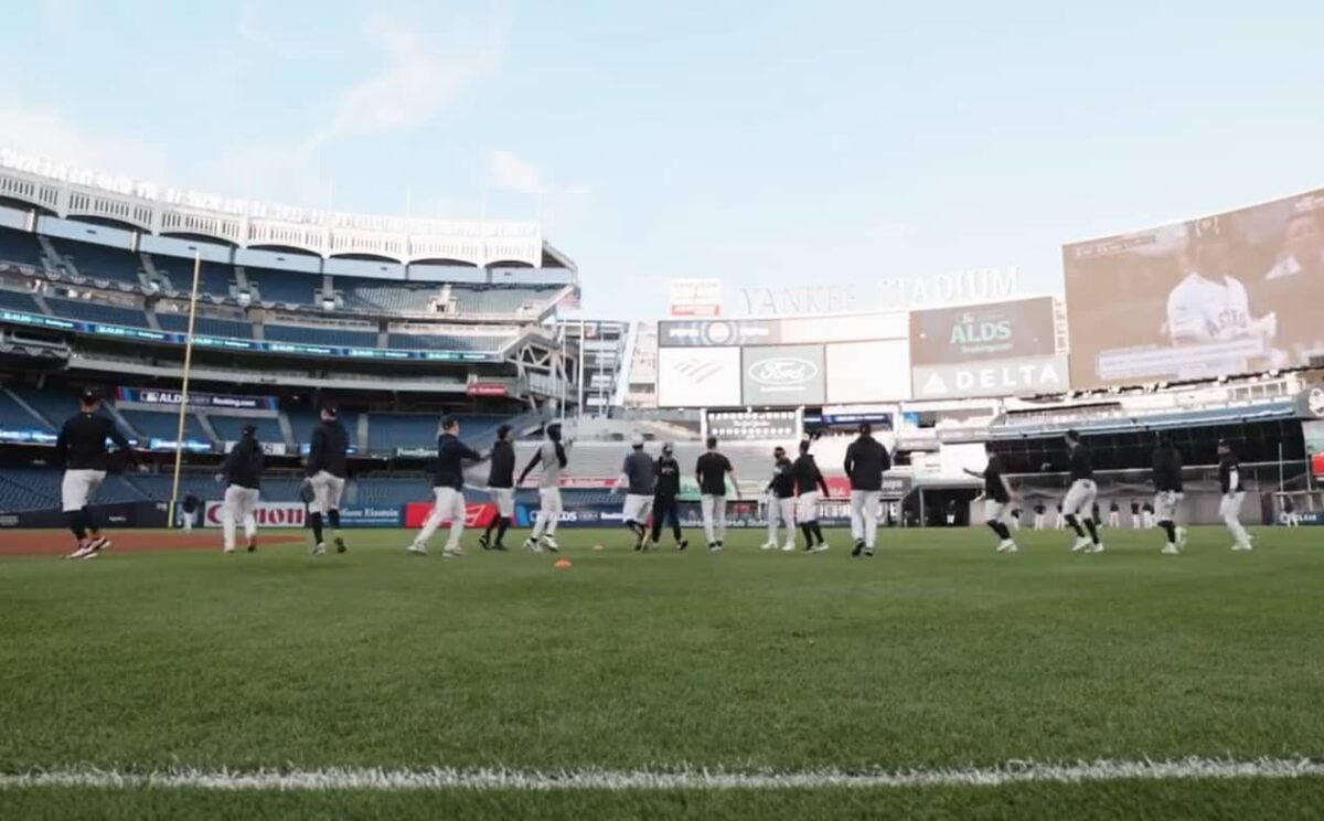 The New York Yankees are into practice ahead of their playoff. Yankees Stadium, Oct. 1, 2024.