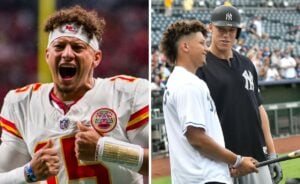 NFL star Patrick Mahomes and Aaron Judge, player of the New York Yankees