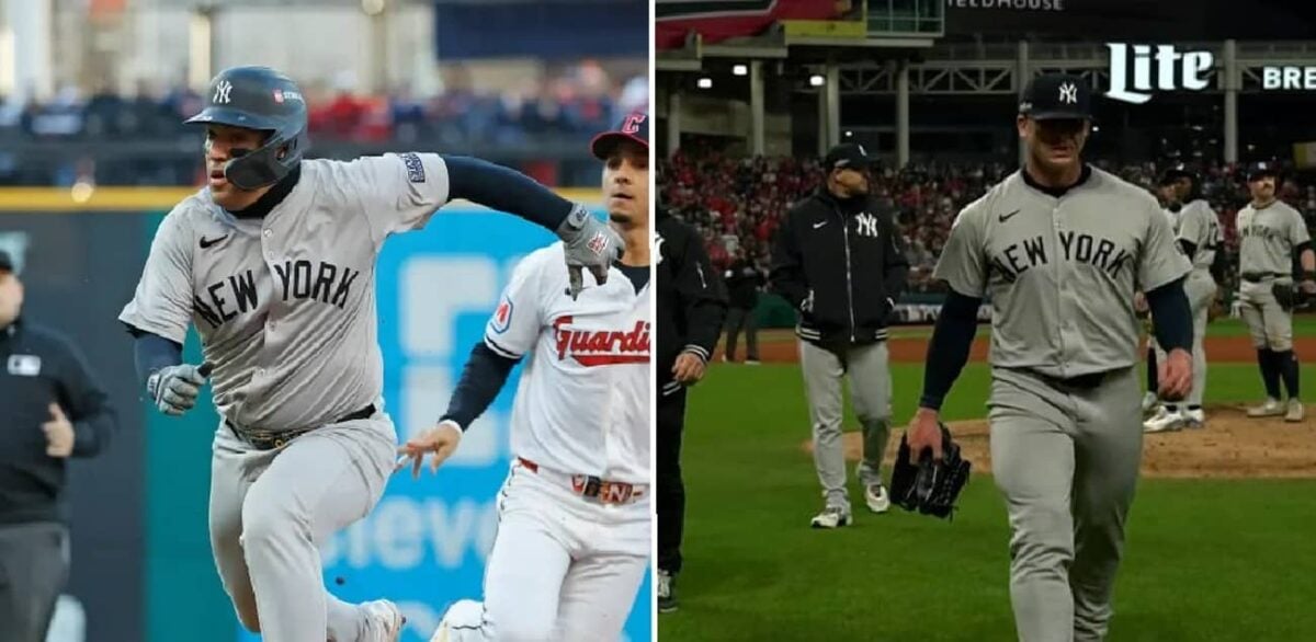 Yankees' Jose Trevino was caught on the basepath and Ian Hamilton leaft with an injury in loss to the Guardians