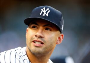 After jogging on what should've been a double to left, ending up on first with a single (and getting thrown out at home plate later in the inning), Gleyber Torres was taken out of Friday night's game by Yankees manager Aaron Boone.