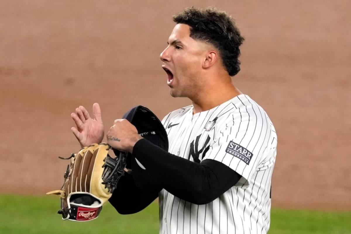 Yankees Gleyber Torres during the 2024 World Series on October 29, 2024, at Yankee Stadium