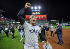 Juan Soto hit a career-high 41 home runs with the New York Yankees last season.