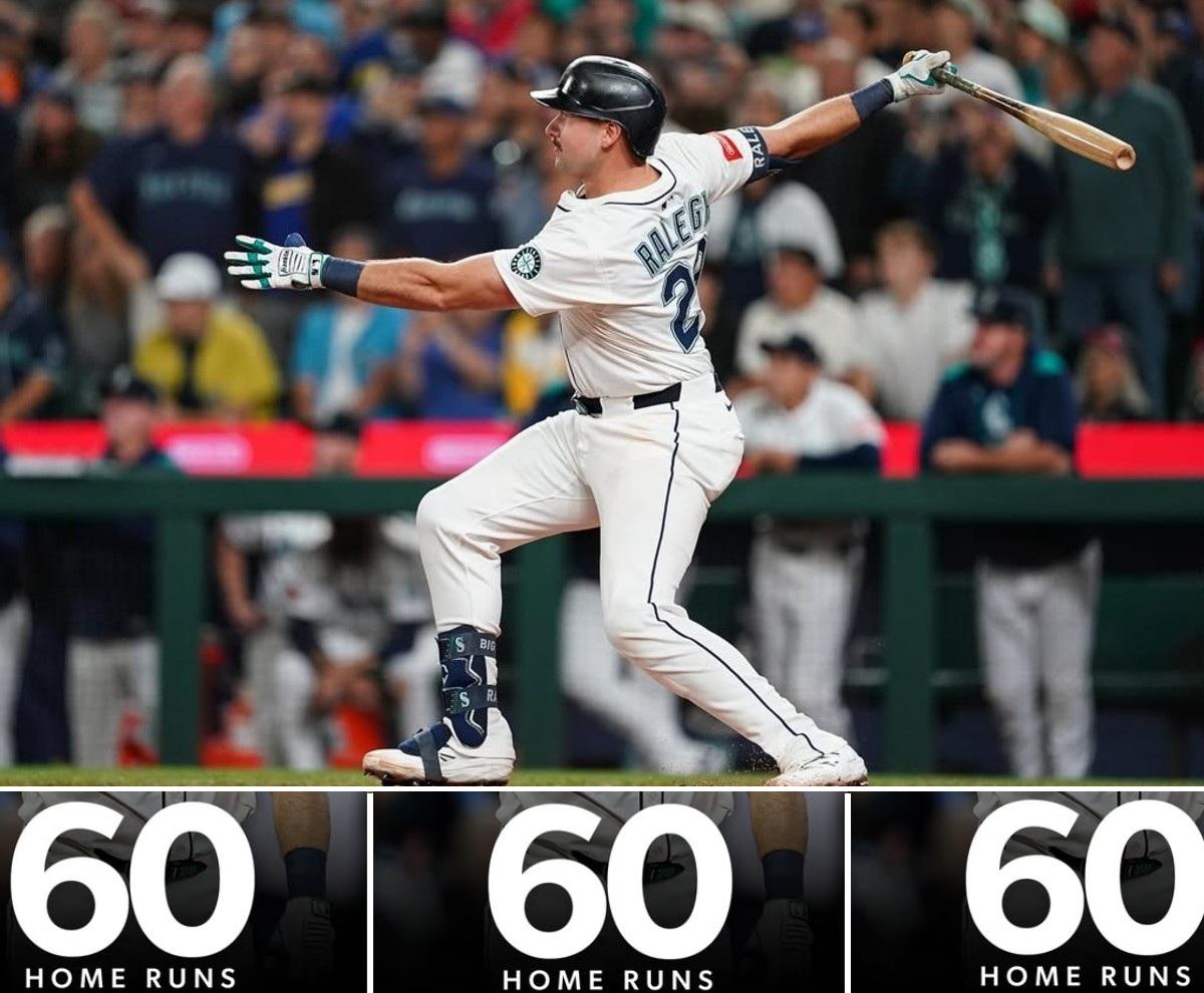 Seattle Mariners' catcher Cal Raleigh ended his 2025 regular season with 60 home run, two less than Aaron Judge's 62 hit in 2022.