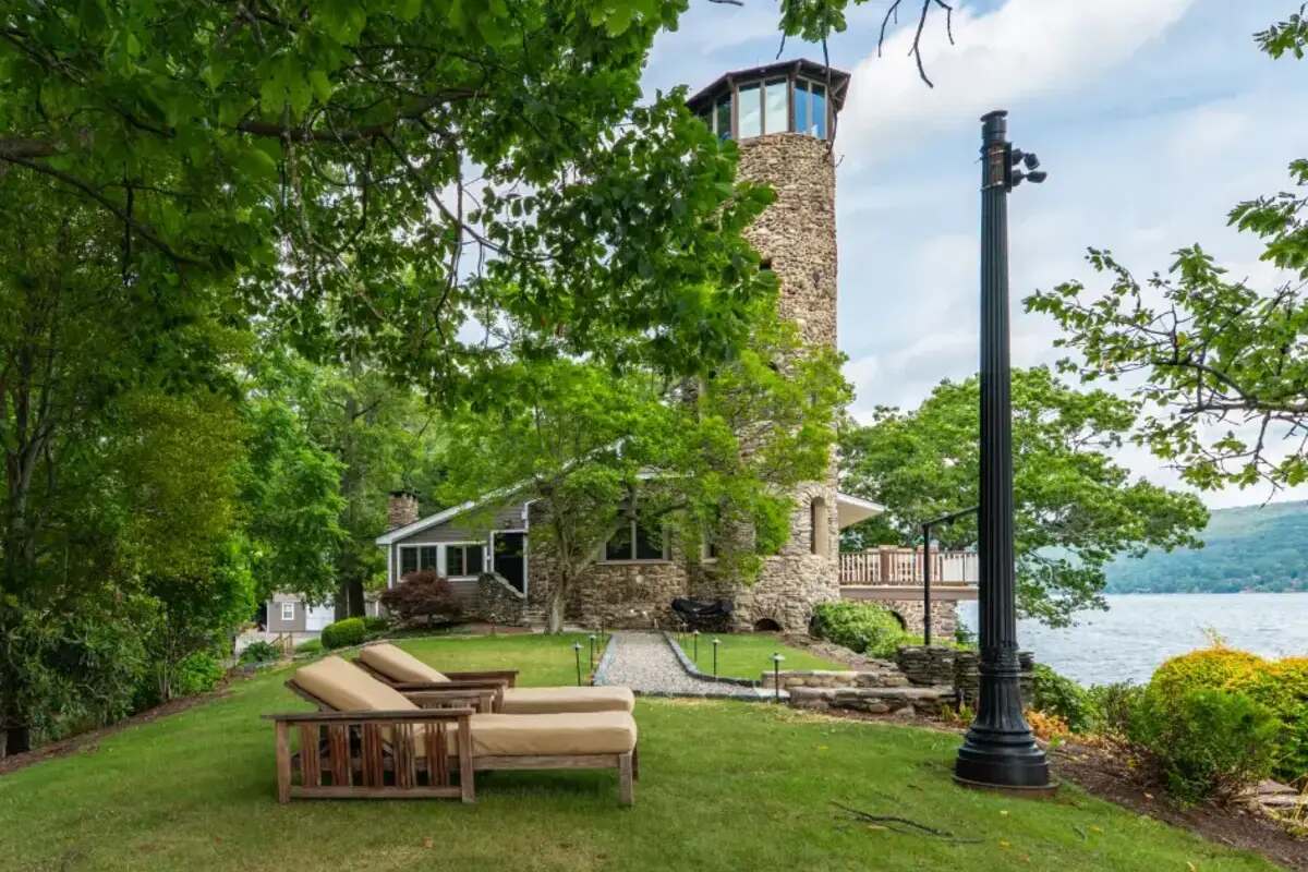 The castle-like guesthouse was built in the early 20th century.