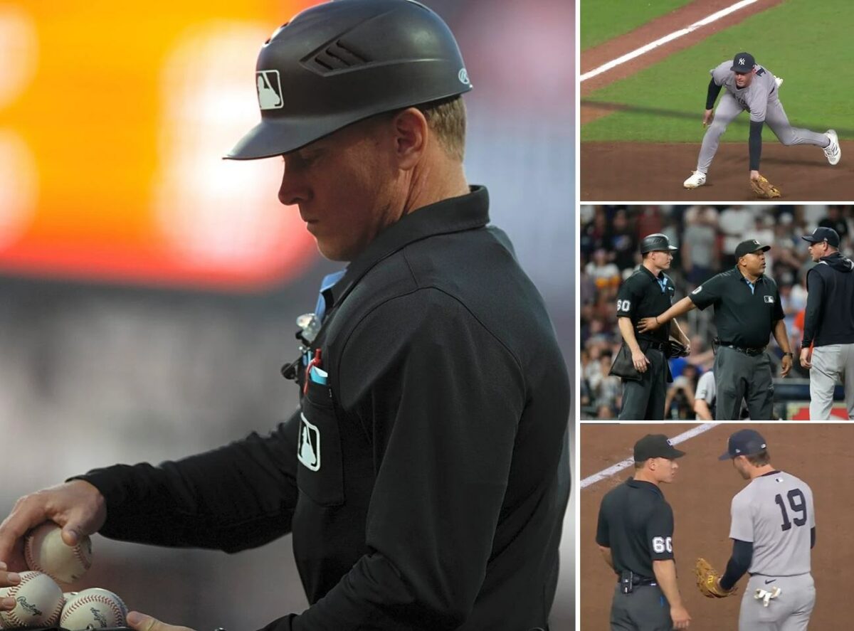 El árbitro Brian Walsh decretó no-catch a pesar de la clara evidencia de bola atrapada por Ryan McMahon en la victoria de los New York Yankees sobre los Astros, el 4 de septiembre de 2025, en Houston.