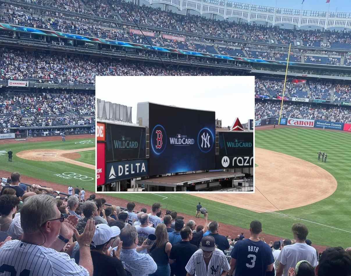 The Yankees are hosting the Red Sox for a three-game Wild Card series starting Sept. 30, 2025, at Yankee Stadium, New York.