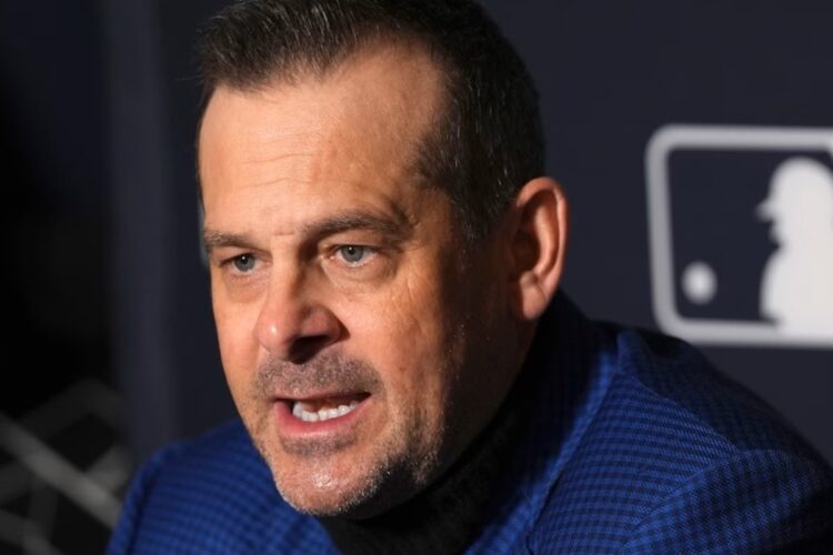Yankees manager Aaron Boone met with reporters at the Winter Meetings on Monday in Orlando, Fla.