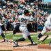 Yankees captain Aaron Judge celebrates in dugout after his second homer in spring win over the Tigers, Tampa, Fl. Feb. 21, 2026.