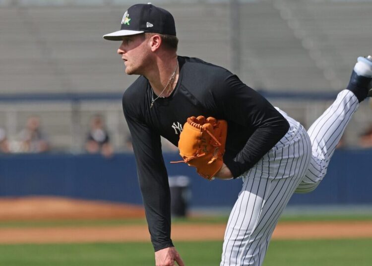 Cade Winquest throws his new sinker at the New York Yankees Spring Training camp in Tampa, Fl. Feb. 11, 2026.
