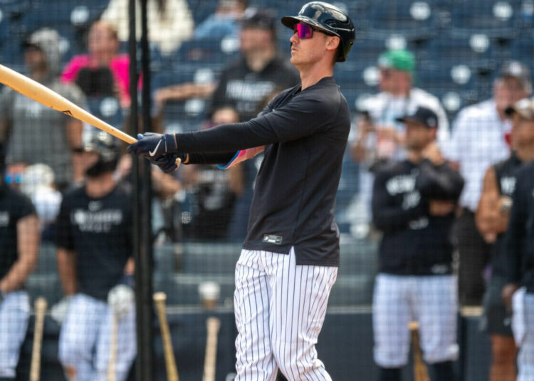 Cody Bellinger is at the New York Yankees Tampa facility ahead of the formal Spring Training schedule. Feb. 9, 2026.