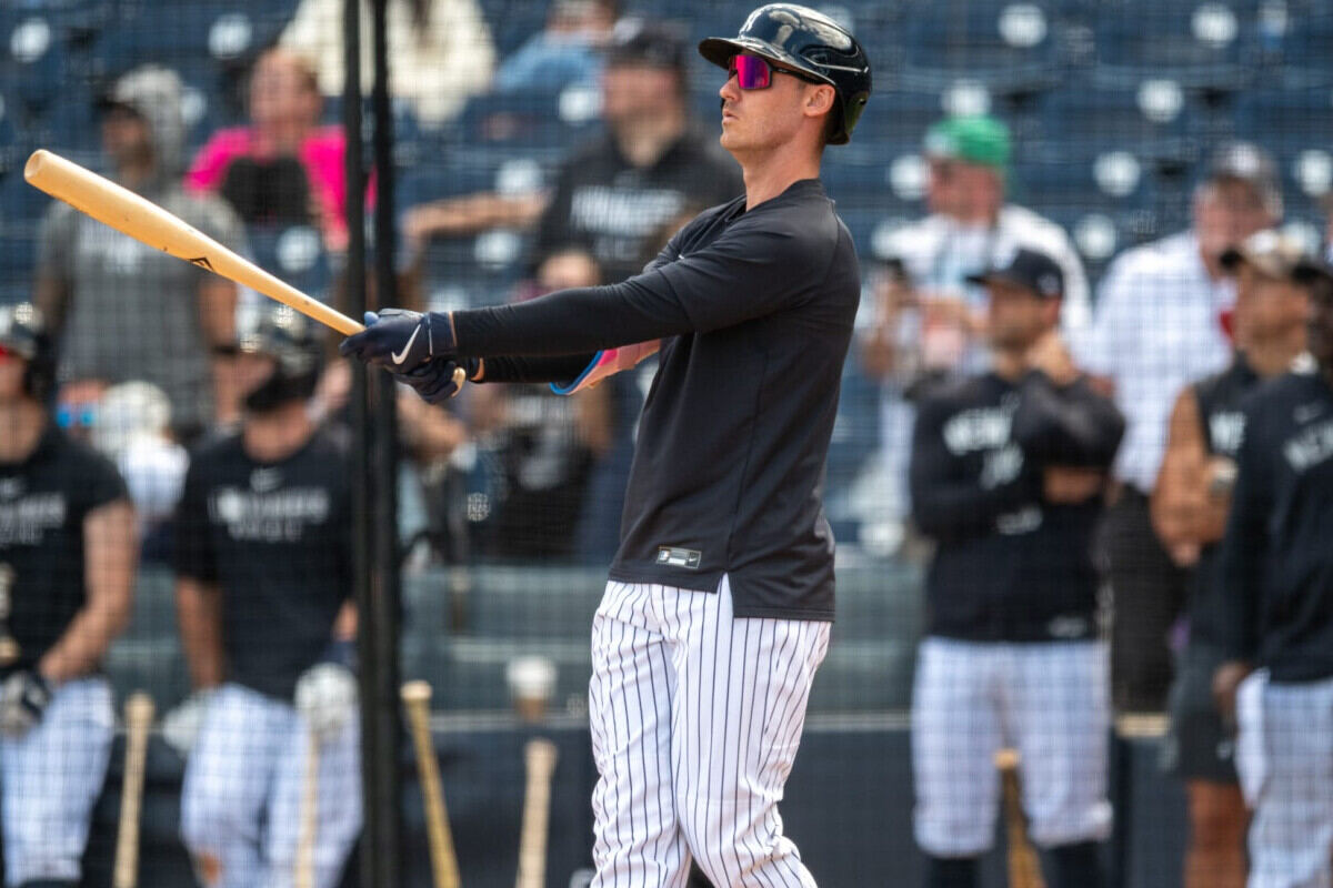 Cody Bellinger is at the New York Yankees Tampa facility ahead of the formal Spring Training schedule. Feb. 9, 2026.