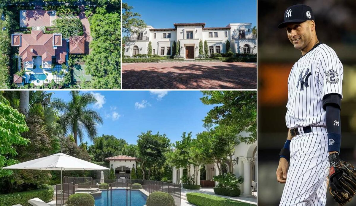 Yankees legend Derek Jeter sells his Coral Gables mansion for $13.2M, doubling his 2018 investment.