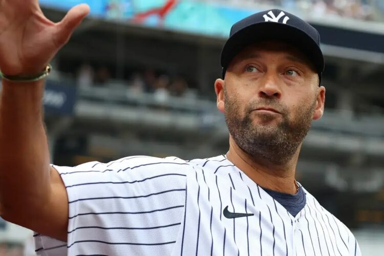 Derek Jeter returned to Yankee Stadium for Old-Timers’ Day in September.