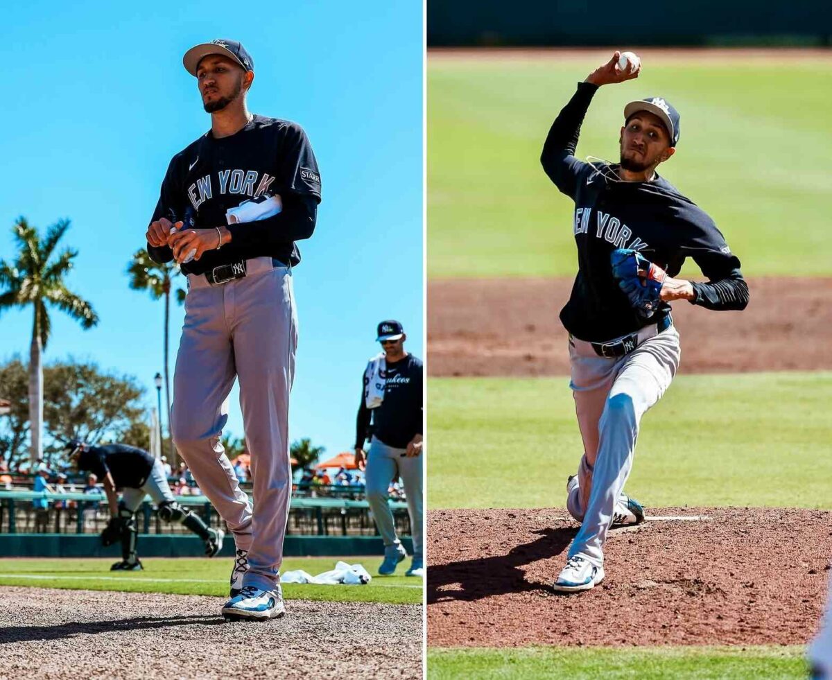 Pitching prospect Elmer Rodriguez starts the Yankees' Spring Training opener in Sarasota against the Orioles Feb. 20, 2026