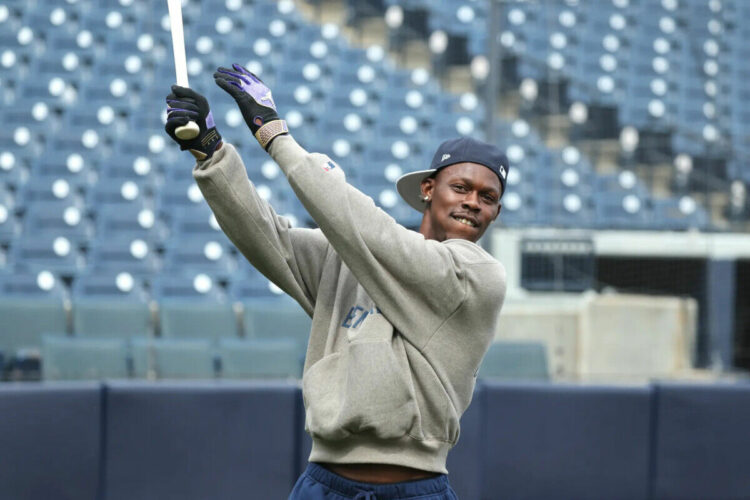 Jazz Chisholm Jr. is pictured during a Feb. 11 workout at spring training.