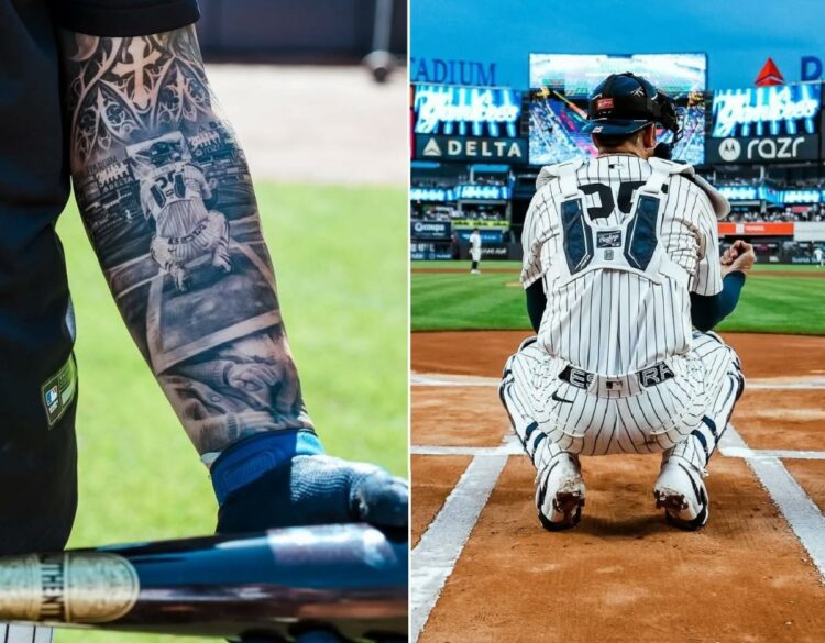 Yankees catcher J.C. Escarra gets a tattoo of his first MLB start behind the plate, a permanent tribute to his remarkable road to the Bronx.