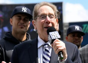 John Sterling is pictured during an April 2024 retirement ceremony.