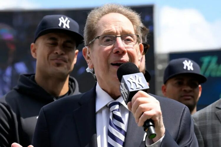 John Sterling is pictured during an April 2024 retirement ceremony.