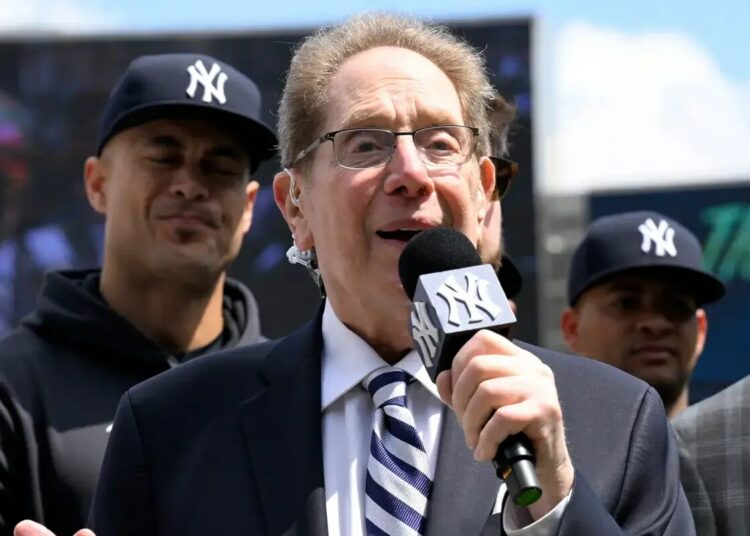 John Sterling is pictured during an April 2024 retirement ceremony.