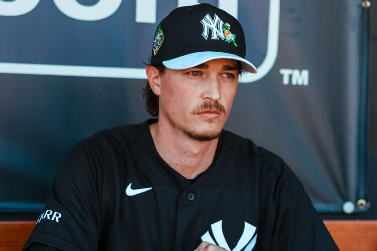 New York Yankees ace Max Fried is spaeking to reporters after his spring bullpen session in Tampa, Fl. Feb. 14, 2026.