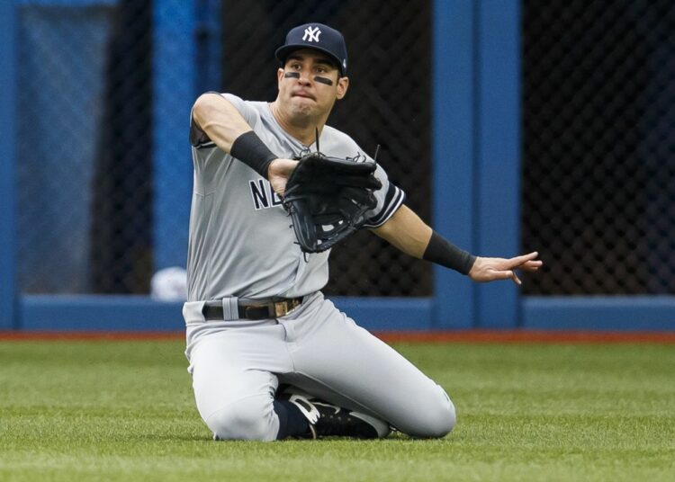 Outfielder Mike Tauchman played for the New York Yankees from March, 2019 to April 27, 2021.