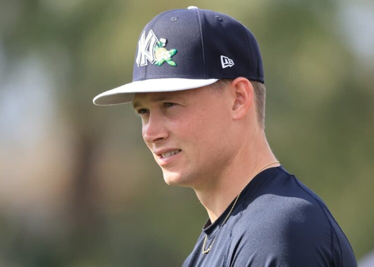 The New York Yankees rotation star Will Warren in Feb, 2026, in Tampa, Fl.